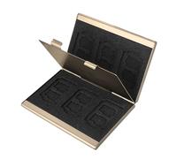 Piceioep Portable Card Holder Aluminum Alloy Elegant Design Hard Shell for and Small Items Easy Carrying Card Case