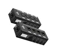 Piceioep Professional RJ45 to 4 3Pin Auditory Extender DMX512 Over RJ45 for Live and Music Setups Not Need Drive Studio Grade Sound Balun