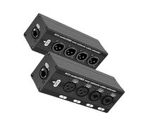 Piceioep Professional RJ45 to 4 3Pin Auditory Extender DMX512 Over RJ45 for Live and Music Setups Not Need Drive Studio Grade Sound Balun