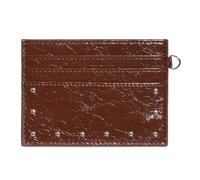 Piceioep Sleekly Korean Themed PU Card Organizers with Durability Construction and Ample Storage Space Cards Case Holder Modern Studded Card Case with Multiple Slots