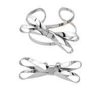 Piceioep Stainless Steel Bowknot Design Rings Combo Fashionable Women Accessory Jewlelry Trendy Her Fashion Bend Jewelry Combo