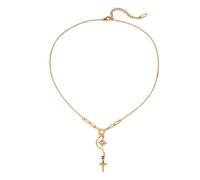 Piceioep Star Necklace Shining Diamonds Stainless Steel Accessory Suitable for All Outfits Four Star Necklace