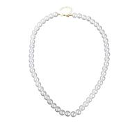 Piceioep Stylish White Faux Pearls Necklace Modern Minimalist Day To Night Conversion Allergy Resistant Jewelry Elegant Evening Party Necklace