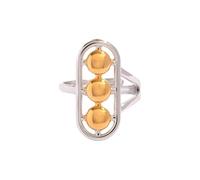 Piceioep Tone Beaded Statement Rings with Adjustable Size Everyday Wear Elegant Geometric Rings