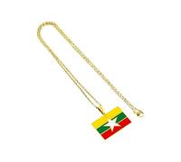 Piceioep Trendy Unisex Stainless Steel Necklace Featuring Unique Southeast Asian Drip Oil Pendant Design Southeast Asia Inspired Jewelry