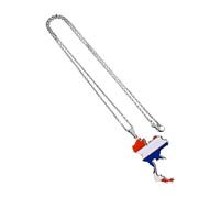 Piceioep Trendy Unisex Stainless Steel Necklace Featuring Unique Southeast Asian Drip Oil Pendant Design Southeast Asia Inspired Jewelry