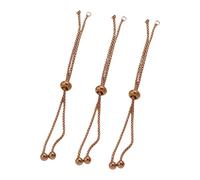 Piceioep Triple Pack of Adjustable Craft Jewelry Extender Chains Stainless Steel Pull Chain for Unique Necklaces Bracelets Permanent Extender
