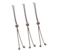 Piceioep Triple Pack of Adjustable Craft Jewelry Extender Chains Stainless Steel Pull Chain for Unique Necklaces Bracelets Permanent Extender