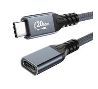 Piceioep Type C Extension Cable for 240W Power 20Gbps Data Transmission 4K Video Mirroring for Home Entertainment USB Type C Cable