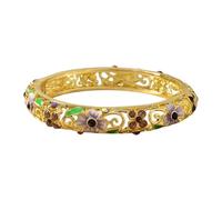 Piceioep Unique Drip Oil Enameled Clovers Symbol Crafted from Alloy in Ethnic Fashion Representing Fortunes Luck