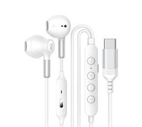 Piceioep Universals Type C Corded Headphones Button Control Compatible Across Various Devices for Versatiled Connection Corded Headsets