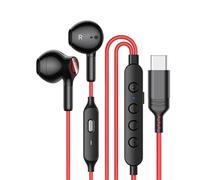 Piceioep Universals Type C Corded Headphones Button Control Compatible Across Various Devices for Versatiled Connection Corded Headsets