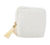 Piceioep Velvety Lined Jewelry Storage Pouches With Decorative Tassels Zipper Compact Design For Earring Rings Organization On The Go Jewelry Case With Separators