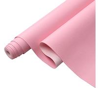 Picheng Smooth Solid Color Faux Leather Sheets 13.8"X53"(35cmX135cm),Soft Faux Leather Roll Very Suitable for Making Crafts,Leather Earrings, Bows,Sewing DIY Projects (Pink)