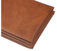 Picheng Soft Skin Grain Faux Leather Fabric, 54" x 36" Vinyl Upholstery Leather, Soft Touch Faux Leather Sheets for Furniture Cover Sofa Chairs,DIY Crafts (Brown)