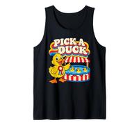 Pick A Duck Carnival Game Retro Fair Fun Graphic Tank Top