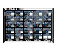 Pick A Lane Formula 1 Racing Schedule 2026 Wallchart (A2 Poster 42cm x 59.4cm) with details of all F1 races in the 2026 season calendar