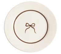 Pick a Poppy - Bow Side Plate 22 cm, Brown - Brown