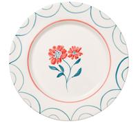 Pick a Poppy - Cottage Flower Plate 28 cm, Teal - Teal