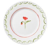 Pick a Poppy - Cottage Flower Side Plate 22 cm, Red - Red