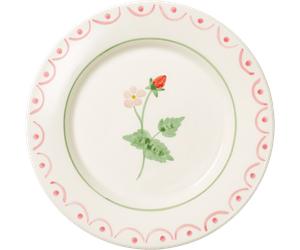 Pick a Poppy - Cottage Flower Side Plate Wild Strawberry 22 cm - Red