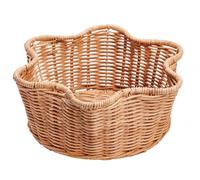 Pick a Poppy - Scallop Basket Rattan Round, Natural - Natural