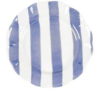 Pick a Poppy - Stripe Plate 28 cm, Blue - Blue