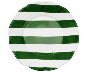 Pick a Poppy - Stripe Plate 28 cm, Green - Green