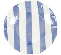 Pick a Poppy - Stripe Side Plate 22 cm, Blue - Blue