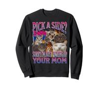 Pick A Side? Funny Bisexual Lgbtq Cat Meme Bootleg Graphic Sweatshirt