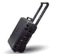 Citronic Portable Trolley Case 127.254UK Moulded ABS High-Impact Weatherproof Black