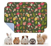 PICK FOR LIFE 2 Packs Guinea Pig Cage Liner, Quick Absorbent Guinea Pig Mats Washable Reusable Guinea Pig Pee Pads Waterproof Bedding With Anti-Slip Bottom for Small Animals, Rabbit, Hamster, 90x140CM