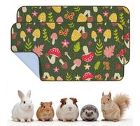 PICK FOR LIFE 2 Packs Guinea Pig Cage Liner, Quick Absorbent Guinea Pig Mats Washable Reusable Guinea Pig Pee Pads Waterproof Bedding With Anti-Slip Bottom for Small Animals, Rabbit, Hamster, 60x120CM