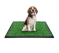 PICK FOR LIFE Dog Toilet Tray with Artificial Grass, Portable Dog Litter Tray for Indoor/Outdoor, Fake Pee Grass for Dogs, Easy to Clean, Reusable, Removable (51 * 76 cm)