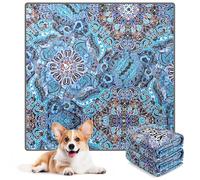 PICK FOR LIFE Washable Pee Pads for Dogs Absorbent Reusable Puppy Pads Non-Slip Puppy Training Pads with Bone Print for Floor Protector 2pcs Green 92x92cm