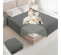 PICK FOR LIFE Waterproof Dog Blanket, Reversible and Washable Pet Bed Covers, Protects Furniture, Couch, Bed, and Car from Spills and Scratches, Soft and Cozy for Large Dog and Puppy (208x208cm,Grey)