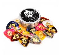 Pick G lassic Guitar Picks | 16 Celluloid Plectrums | 4 Gauges & Tin | 16 Celluloid picks, 4 gauges, Click-Clack storage tin and free HD guitar lesson for acoustic, electric and bass players