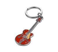 Pick Geek Enamel Guitar Keyring | Featuring a Miniature Detailed Gretsch-Style Guitar | Crafted with Jeweller’s Metal | Designed for Guitarists and Music Enthusiasts Alike