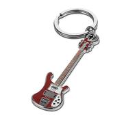 Pick Geek Enamel Guitar Keyring | Featuring a Miniature Detailed RickBass-Style Guitar | Crafted with Jeweller’s Metal | Designed for Guitarists and Music Enthusiasts Alike