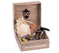 Pick Geek Guitar Pick Capo Bundle Set | 33 x Premium Assorted Guitar Picks | Django Silver Quick-Release Capo Clamp | FREE Pick Geek ‘wedgie’ Pick Holder plus Enamel Pin | Gifted in Stunning Gift Box