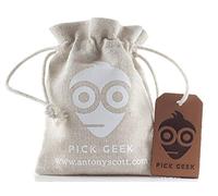 Pick Geek Steel Guitar Picks - 24 Premium Quality Steel Picks (Plectrums) for your Electric, Acoustic, or Bass Guitar - Gifted in a Unique Pick Bag - Includes FREE Pick Geek Wedgie Pick Holder