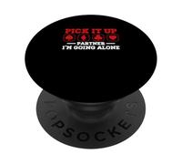 Pick-It Up I'm Going Alone Euchre Player Card Game Casino PopSockets Adhesive PopGrip