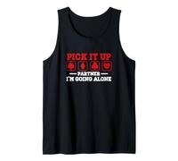 Pick-It Up I'm Going Alone Euchre Player Card Game Casino Tank Top