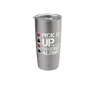 Pick It Up I'm Going Alone - Euchre Player Gift Stainless Steel Insulated Tumbler