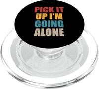 Pick It Up I'm Going Alone Euchre Player PopSockets PopGrip for MagSafe