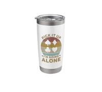 Pick It Up I'm Going Alone Vintage Euchre Card Game Stainless Steel Insulated Tumbler