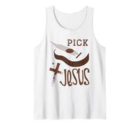 Pick Jesus Religious Guitar Worship Tank Top