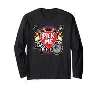 Pick ME - Retro Vintage Rock & roll tee Guitar Lover Player Long Sleeve T-Shirt