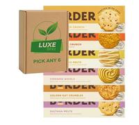 Pick & Mix Border Biscuits - Choose Any 6 - Butterscotch, Sultana, Viennese, Golden Oat, Lemon Drizzle & Ginger - Compatible for Border By Luxe Bitez
