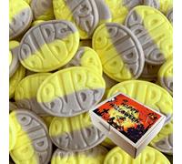 Pick & Mix Bubss Vegan Sweets - Variety of Gummy,Sour,Chew,Jelly Bubss Sweets With Gift Box (1kg, Banana & Caramel Foam)